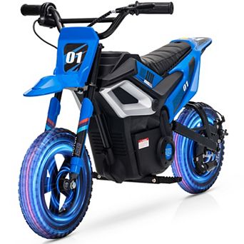 24V Kids Electric Dirt Bike, 350w Motorcycle with 10 MPH Max Speed & 12-Mile Range for kids 8+