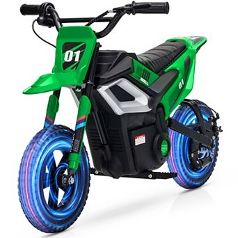 24V Kids Electric Dirt Bike, 350w Motorcycle with 10 MPH Max Speed & 12-Mile Range for kids 8+