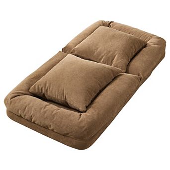 Human Dog Bed for Adult and Pets, Convertible Lazy Floor Lounge Chair with Pillows