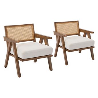 Mid Century Modern Accent Chair, Upholstered Lounge Armchair for Living Room