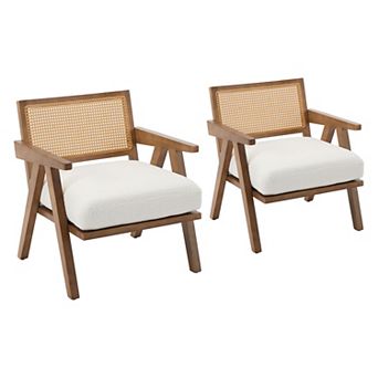 Mid Century Modern Accent Chair, Upholstered Lounge Armchair for Living Room