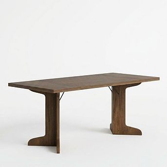 71'' Modern Dining Table, Unique Wooden Legs, Seats 6-8 for Kitchen, Dining Room & Living Room