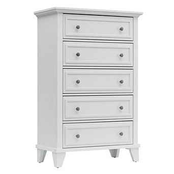 5Drawer Dresser,Wooden Storage Chest of Drawers with Handles, Tall Storage Cabinet for Bedroom