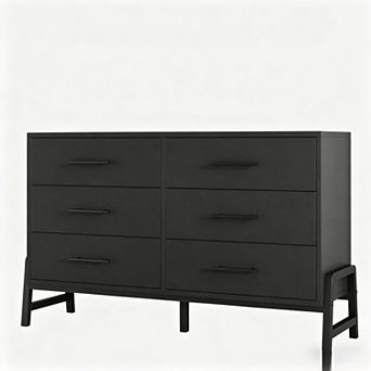 6 Dresser for Bedroom,Drawer with Storage Space, Freestanding Wooden Closet Storage Dresser Chest