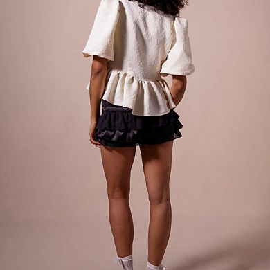 Women's Frilly Micro Short Low Rise Bloomers Party Club Mini Ruffle Shorts