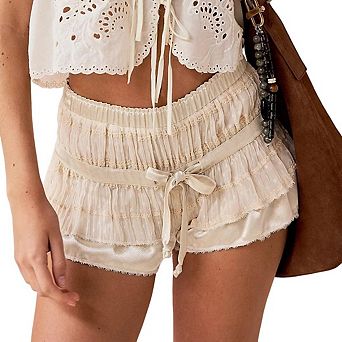 Women's Frilly Micro Short Low Rise Bloomers Party Club Mini Ruffle Shorts