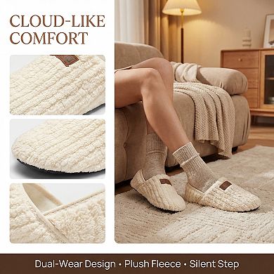Women's Rubber Sole Soft Lightweight Shoes House Slippers