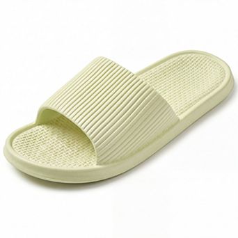 Women's Cushioned Sole Slides Unisex Quick Drying Bathroom House Slippers