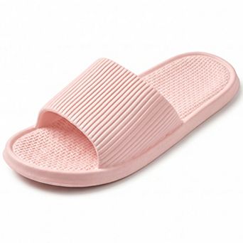 Women's Cushioned Sole Slides Unisex Quick Drying Bathroom House Slippers