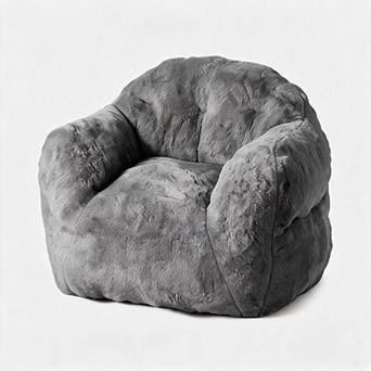 High Resilience Foam Bean Bag Chair, Supportive Backrest & Wide Armrest for Bedroom Apartment Dorm