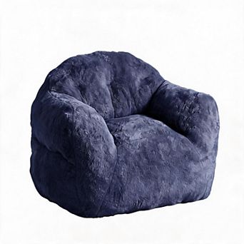 High Resilience Foam Bean Bag Chair, Supportive Backrest & Wide Armrest for Bedroom Apartment Dorm