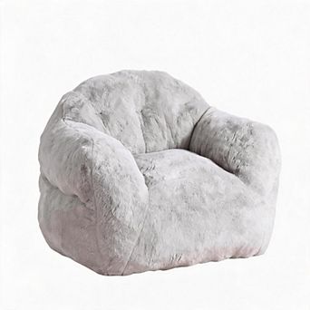 High Resilience Foam Bean Bag Chair, Supportive Backrest & Wide Armrest for Bedroom Apartment Dorm