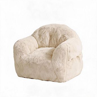 High Resilience Foam Bean Bag Chair, Supportive Backrest & Wide Armrest for Bedroom Apartment Dorm