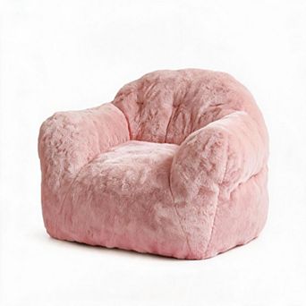 High Resilience Foam Bean Bag Chair, Supportive Backrest & Wide Armrest for Bedroom Apartment Dorm