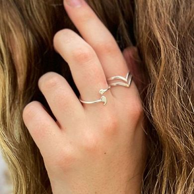 Semi-Colon Sterling Silver Ring