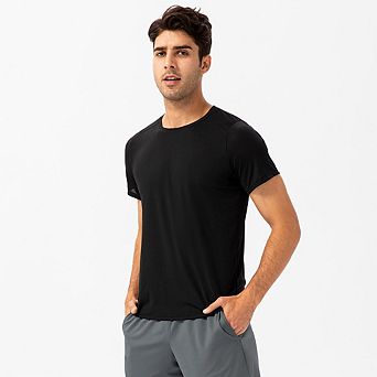 Men's Quick Dry Athletic T-Shirt, Crew Neck Short Sleeve Workout Running Gym Tee