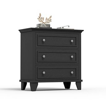 3 Drawer Dresser, 32 inch Wide Chest of Dresser for Bedroom, Modern Wood Chest of Drawers