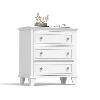 3 Drawer Dresser, 32 inch Wide Chest of Dresser for Bedroom, Modern Wood Chest of Drawers