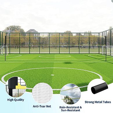 Portable Volleyball Net Set, Adjustable-Height Outdoor Volleyball Nets with Ball, Pump, Ropes & Bag