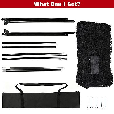 Durable 10x7x3ft Golf Practice Net with Carry Bag for Backyard Outdoor Chipping Swing Training