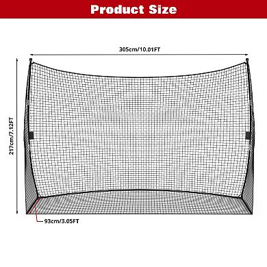 Durable 10x7x3ft Golf Practice Net with Carry Bag for Backyard Outdoor Chipping Swing Training