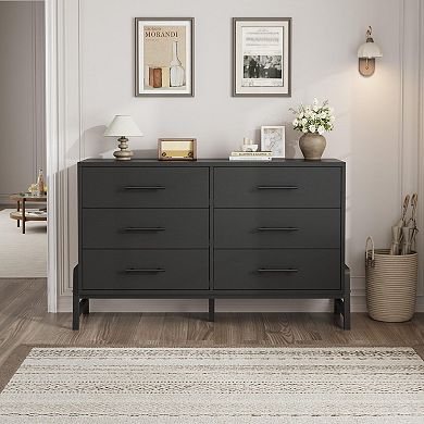 6-Drawer Cabinet - Wooden Storage Cabinet, Office Furniture, Multi-Drawer Organizer