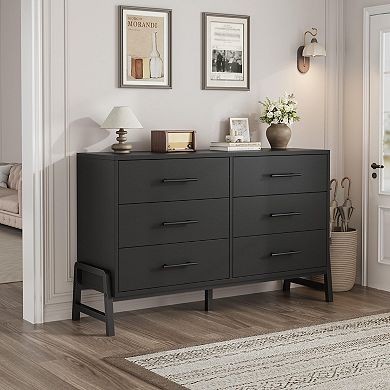 6-Drawer Cabinet - Wooden Storage Cabinet, Office Furniture, Multi-Drawer Organizer