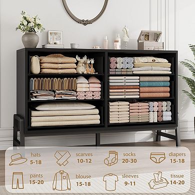 6-Drawer Cabinet - Wooden Storage Cabinet, Office Furniture, Multi-Drawer Organizer