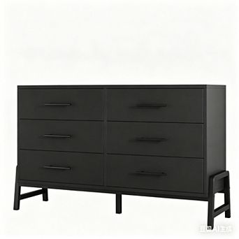 6-Drawer Cabinet - Wooden Storage Cabinet, Office Furniture, Multi-Drawer Organizer