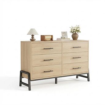 6-Drawer Cabinet - Wooden Storage Cabinet, Office Furniture, Multi-Drawer Organizer