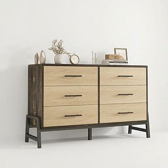 6-Drawer Cabinet - Wooden Storage Cabinet, Office Furniture, Multi-Drawer Organizer
