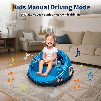 12V Kids Bumper Car with Remote 360° Spin Indoor/Outdoor Ages 1-5