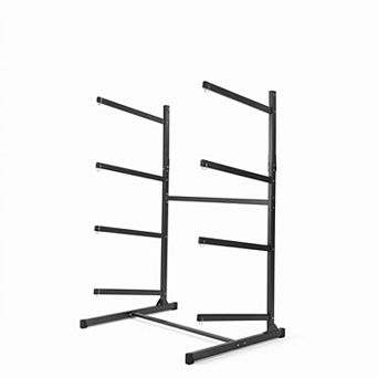 Heavy Duty 4 tier Kayak Storage Rack, Freestanding Steel Indoor Outdoor Kayak Holder for Canoes