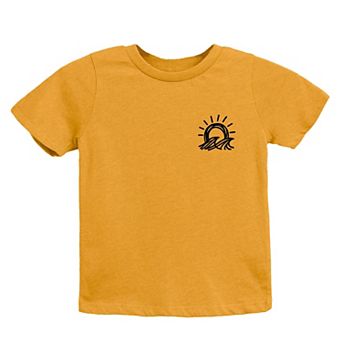 Sun and Waves Sketch - Youth Short Sleeve Graphic T-Shirt