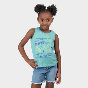 Sunny Days & Beach Waves Flamingo - Youth Tank Top