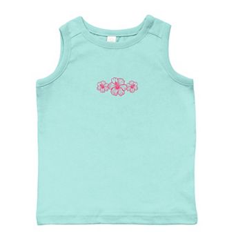 Hibiscus Row Pink - Toddler Graphic Tank