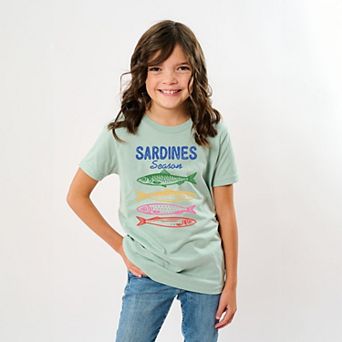 Sardines Season Colorful - Youth Short Sleeve Graphic T-Shirt