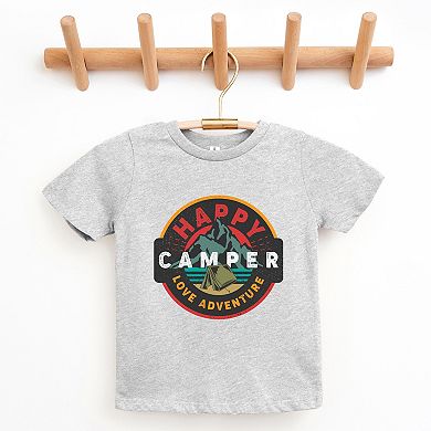 Happy Camper Badge - Youth Short Sleeve Graphic T-Shirt