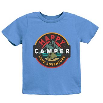 Happy Camper Badge - Youth Short Sleeve Graphic T-Shirt