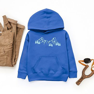 Mountain Range and Trees - Youth Graphic Hoodie