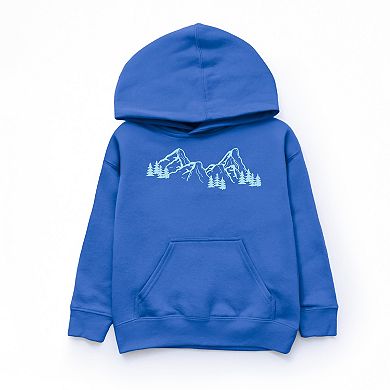 Mountain Range and Trees - Youth Graphic Hoodie