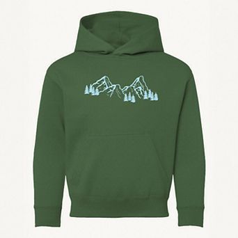 Mountain Range and Trees - Youth Graphic Hoodie