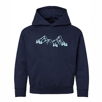 Mountain Range and Trees - Youth Graphic Hoodie