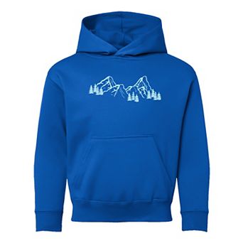 Mountain Range and Trees - Youth Graphic Hoodie