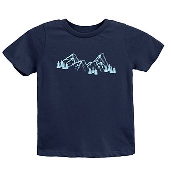 Mountain Range and Trees - Youth Short Sleeve Graphic T-Shirt