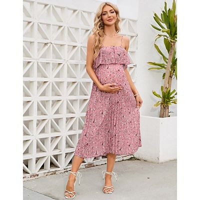 floral print pleated cami dress VINCE