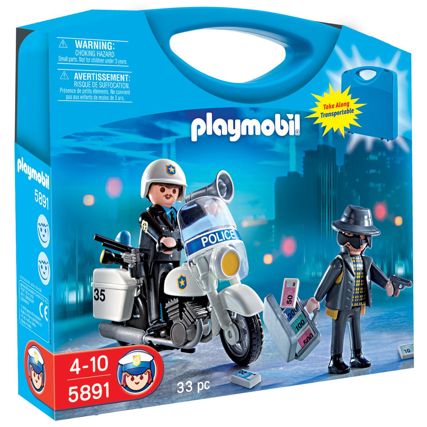 playmobil police motorbike