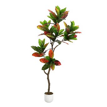 Artificial Fiddle Leaf Fig Tree with Pot,Tall Lifelike Faux Tree,Large Fake Potted Decorative Plant
