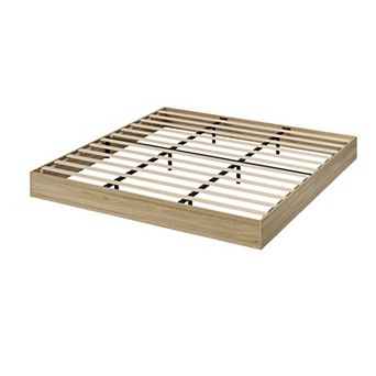 Wooden Platform Bed Frame, Floor-Standing Bed Frame with Wood Slats Support
