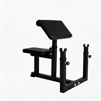 Adjustable Preacher Bench for Home Gym, 300 LBS Heavy Duty Weight Bench Steel Bicep Curl Station